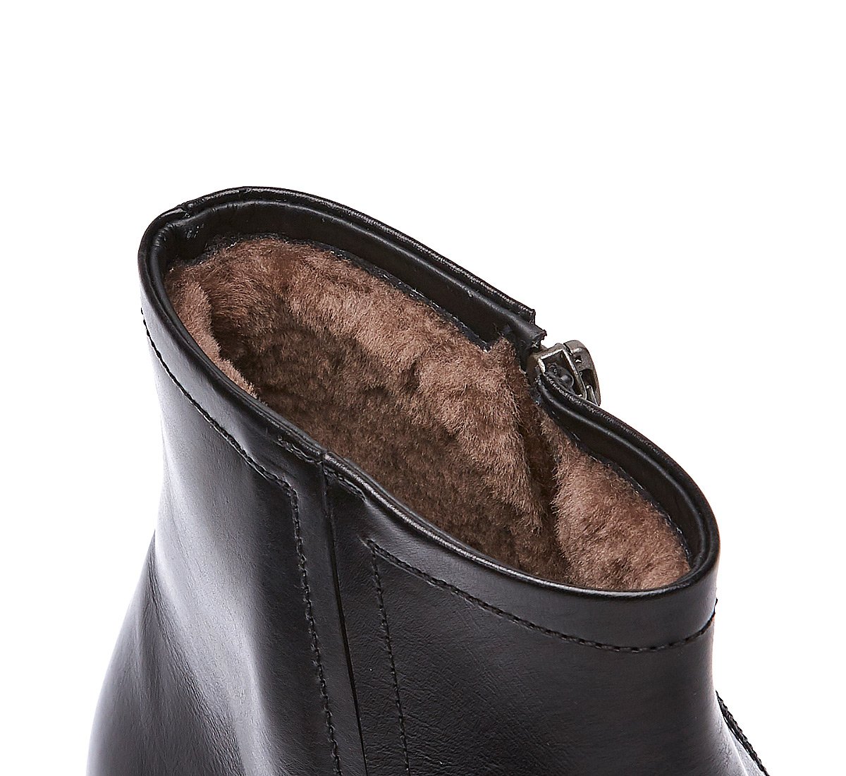 Beatle in calfskin with a warm shearling lining