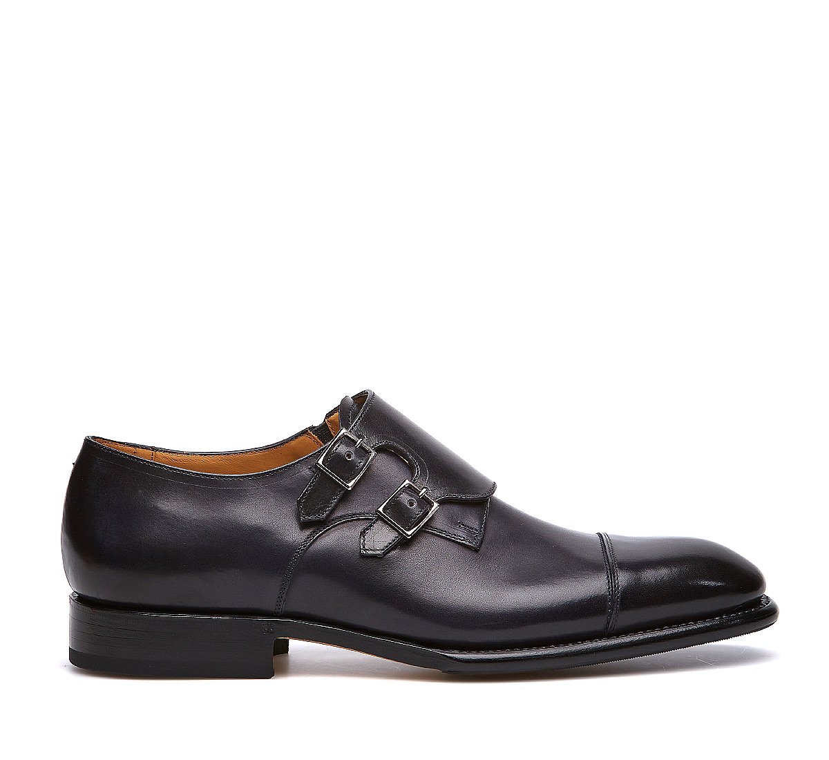 Double monk Flex Goodyear in vitello naturale