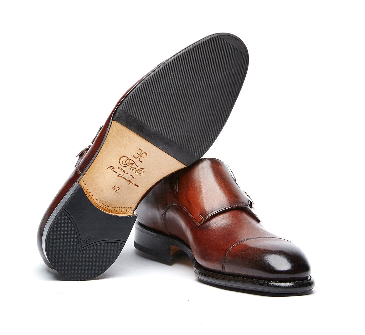 Monk Flex Goodyear in pregiato vitello tamponato a mano