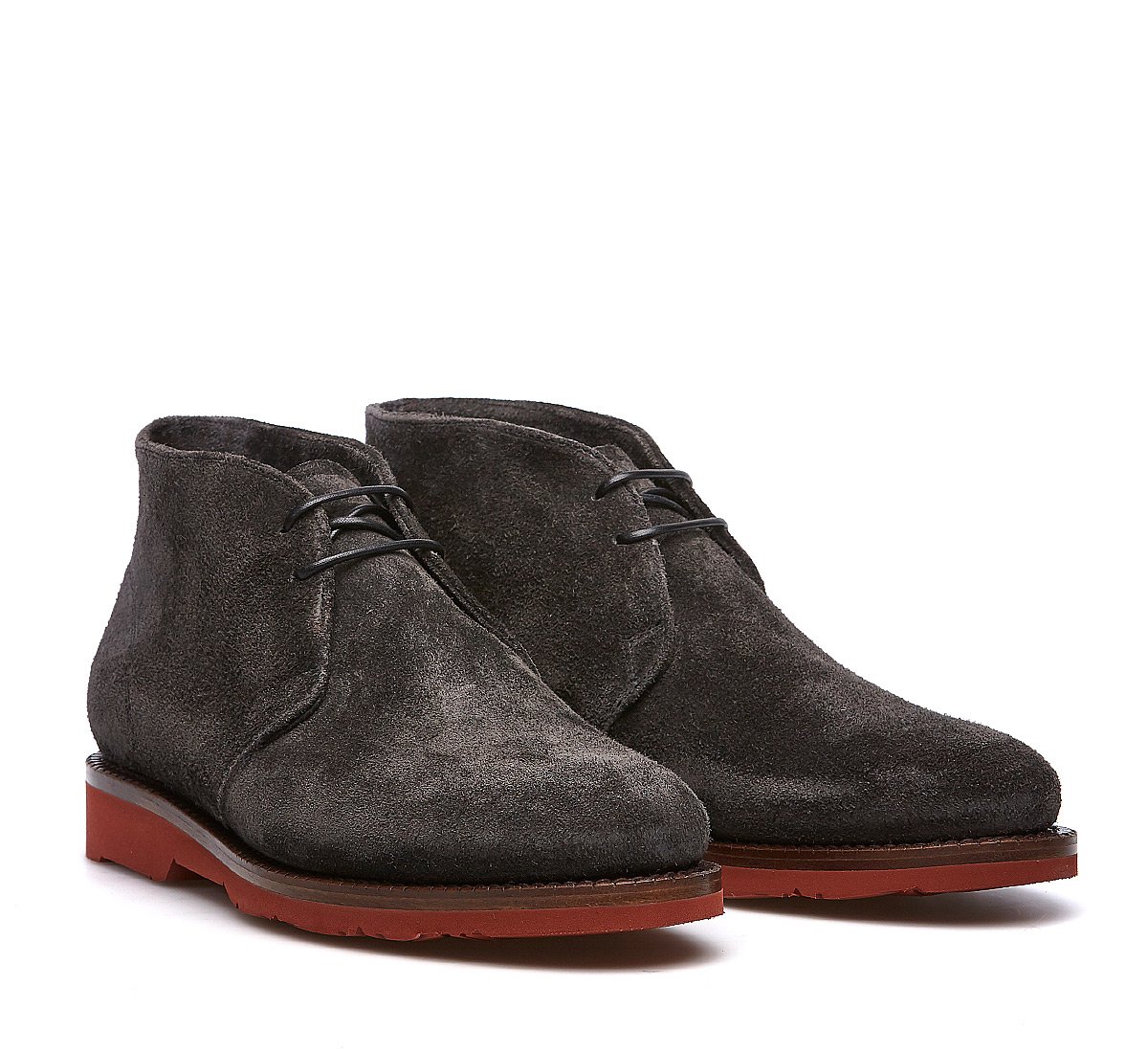 Fabi suede ankle boots with warm sheepskin lining