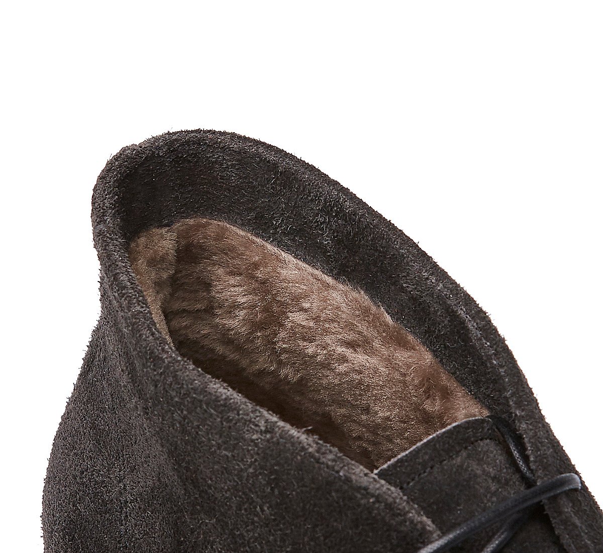 Fabi suede ankle boots with warm sheepskin lining