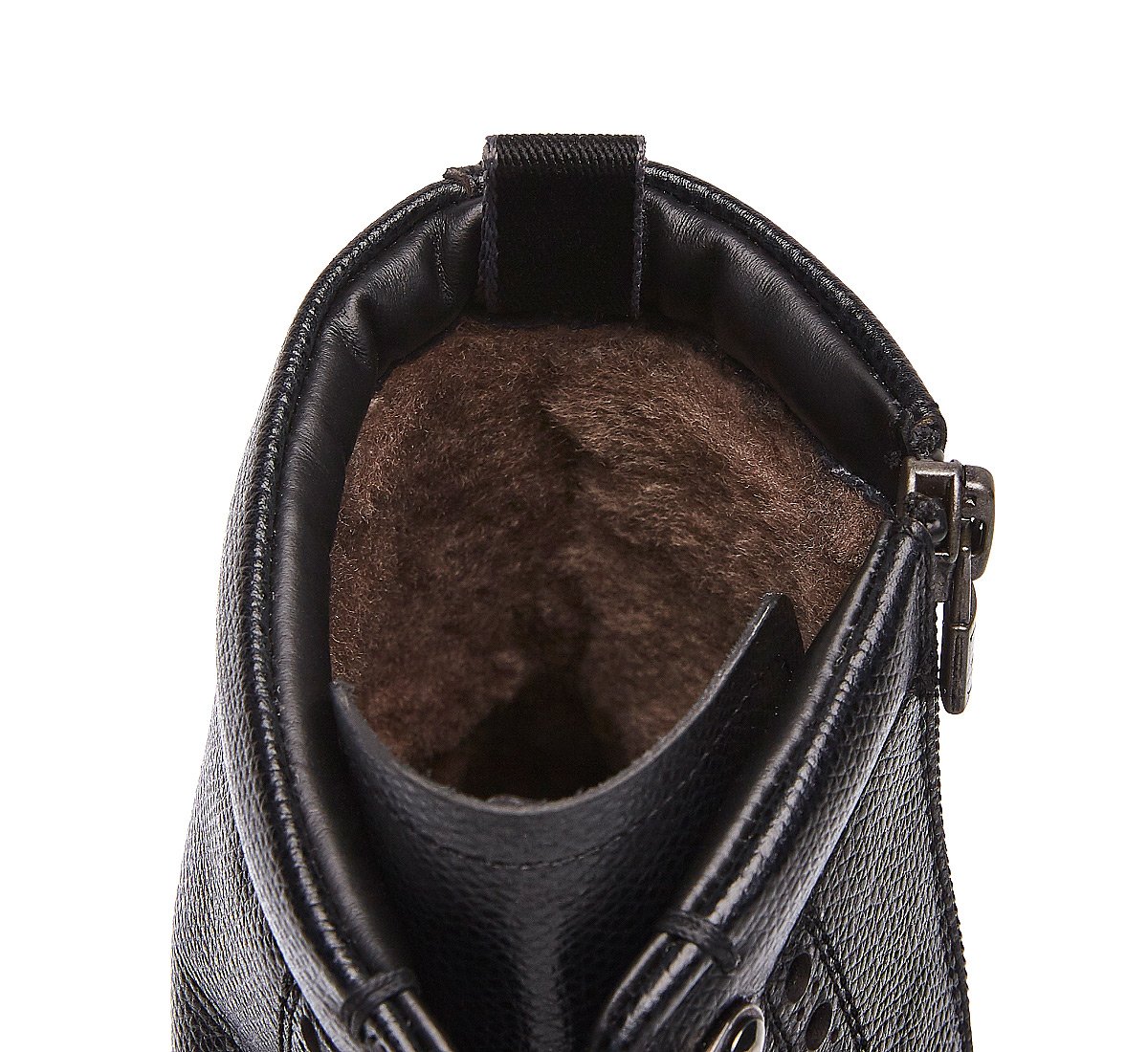 Combat boots in calf leather