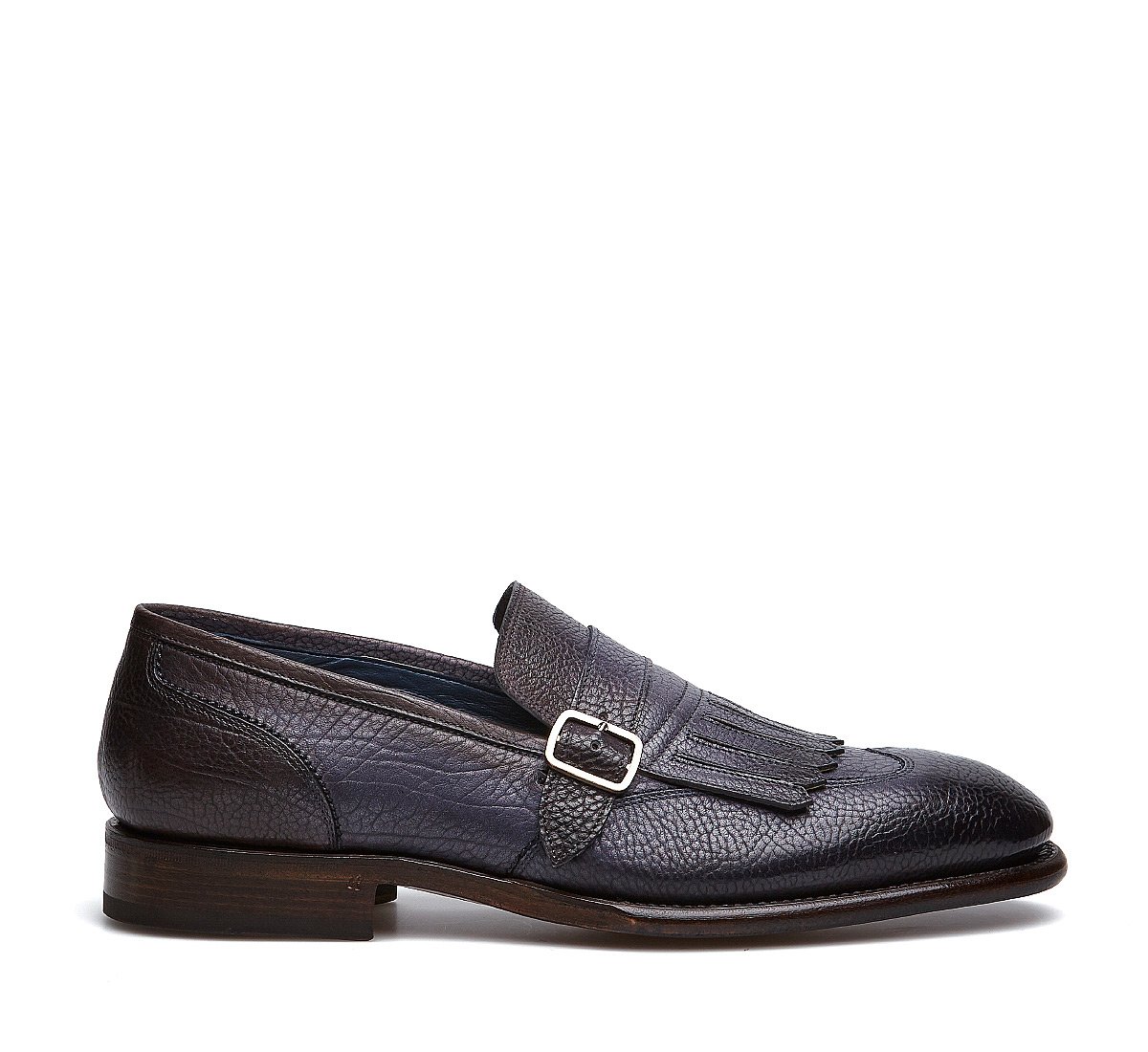 Fabi Flex Goodyear monk-strap shoes in exquisite hand-aged calfskin