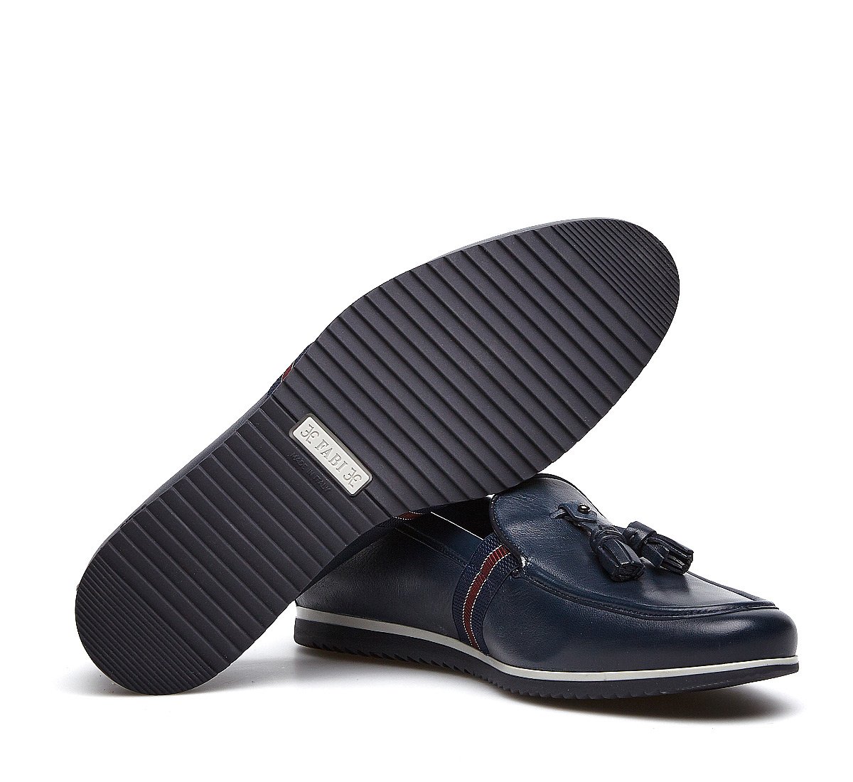 Sporty nappa leather moccasins