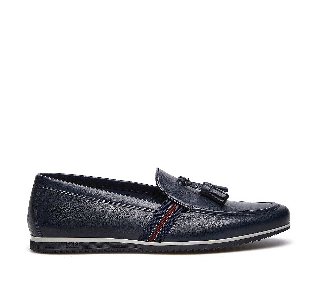 Sporty nappa leather moccasins