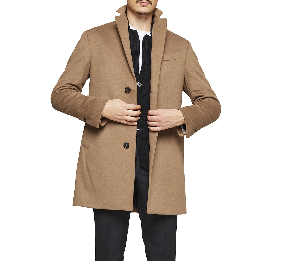 Cappotto tailored fit in calda lana