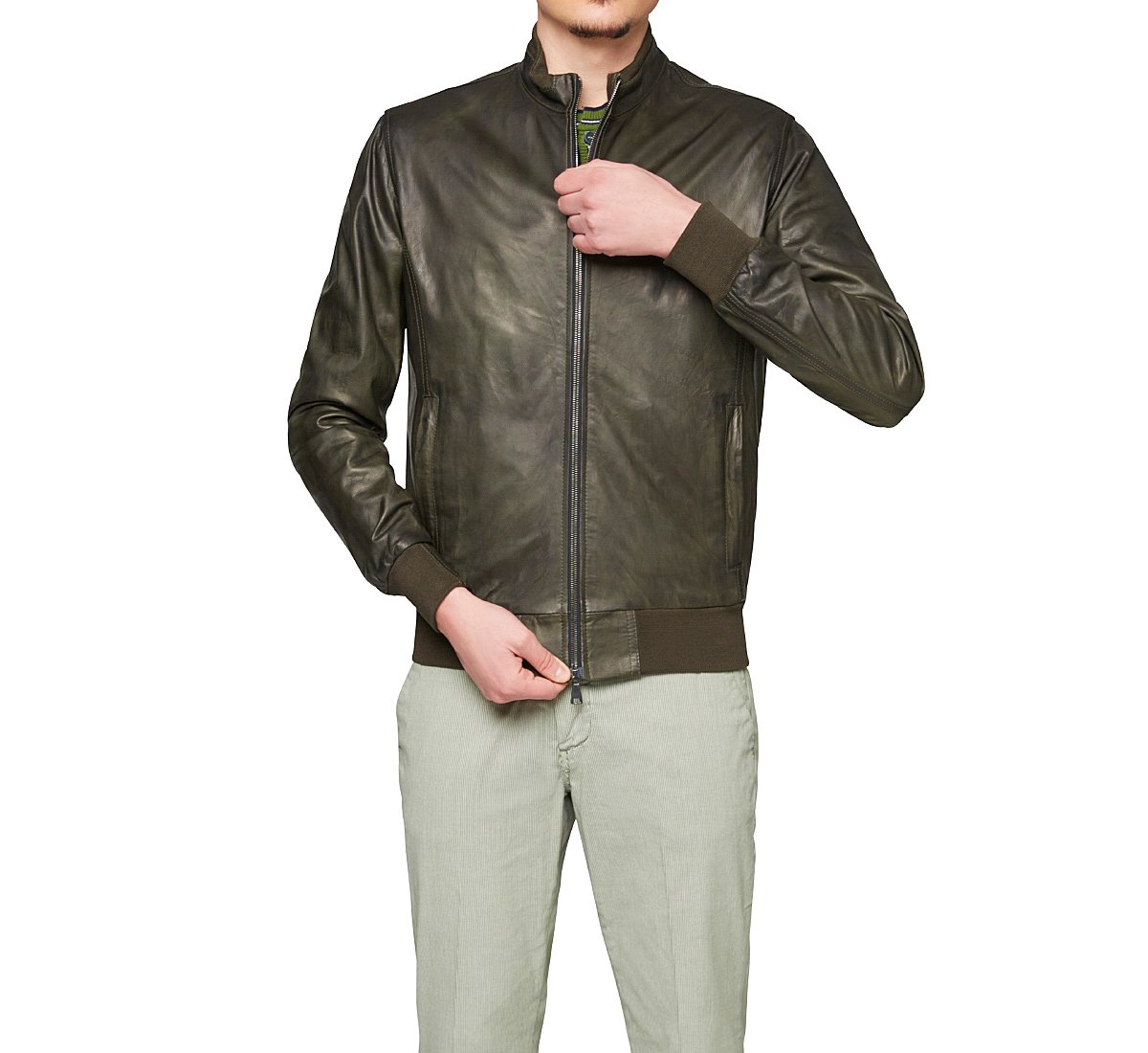 Bomber in pelle