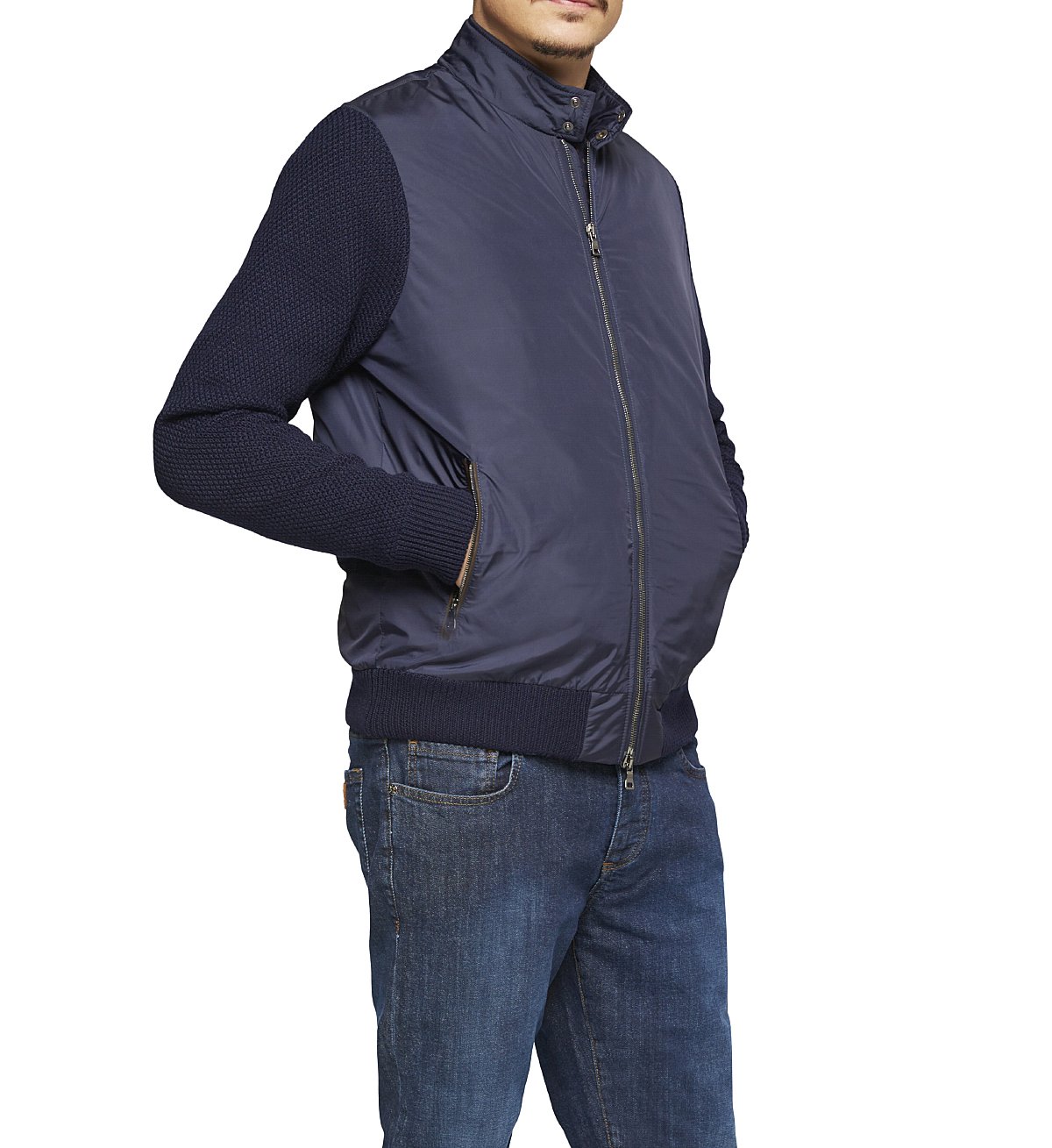 Bomber in waterproof technical fabric