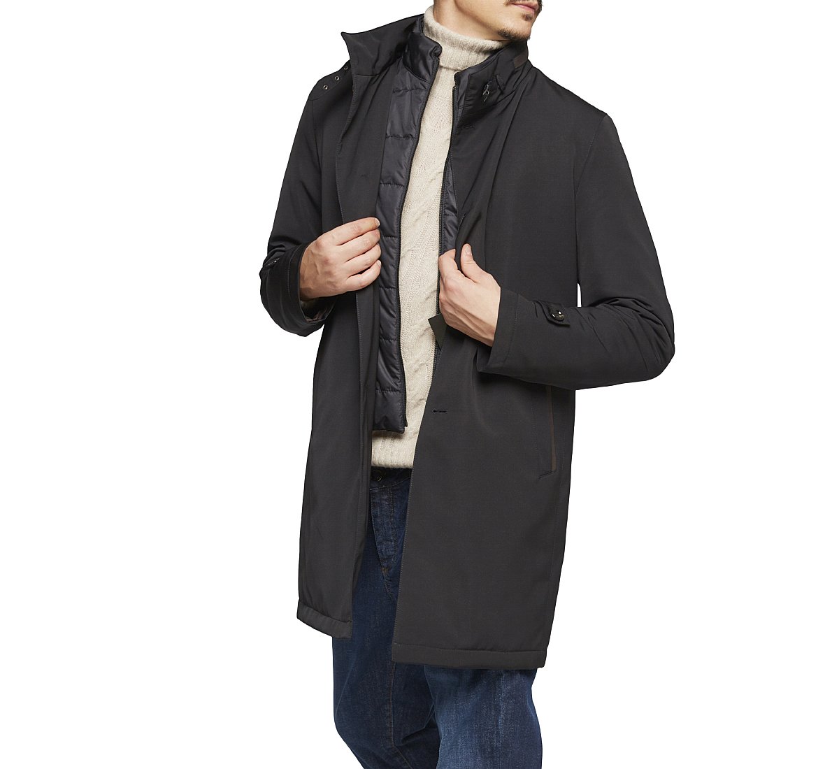 Cappotto in tessuto impermeabile