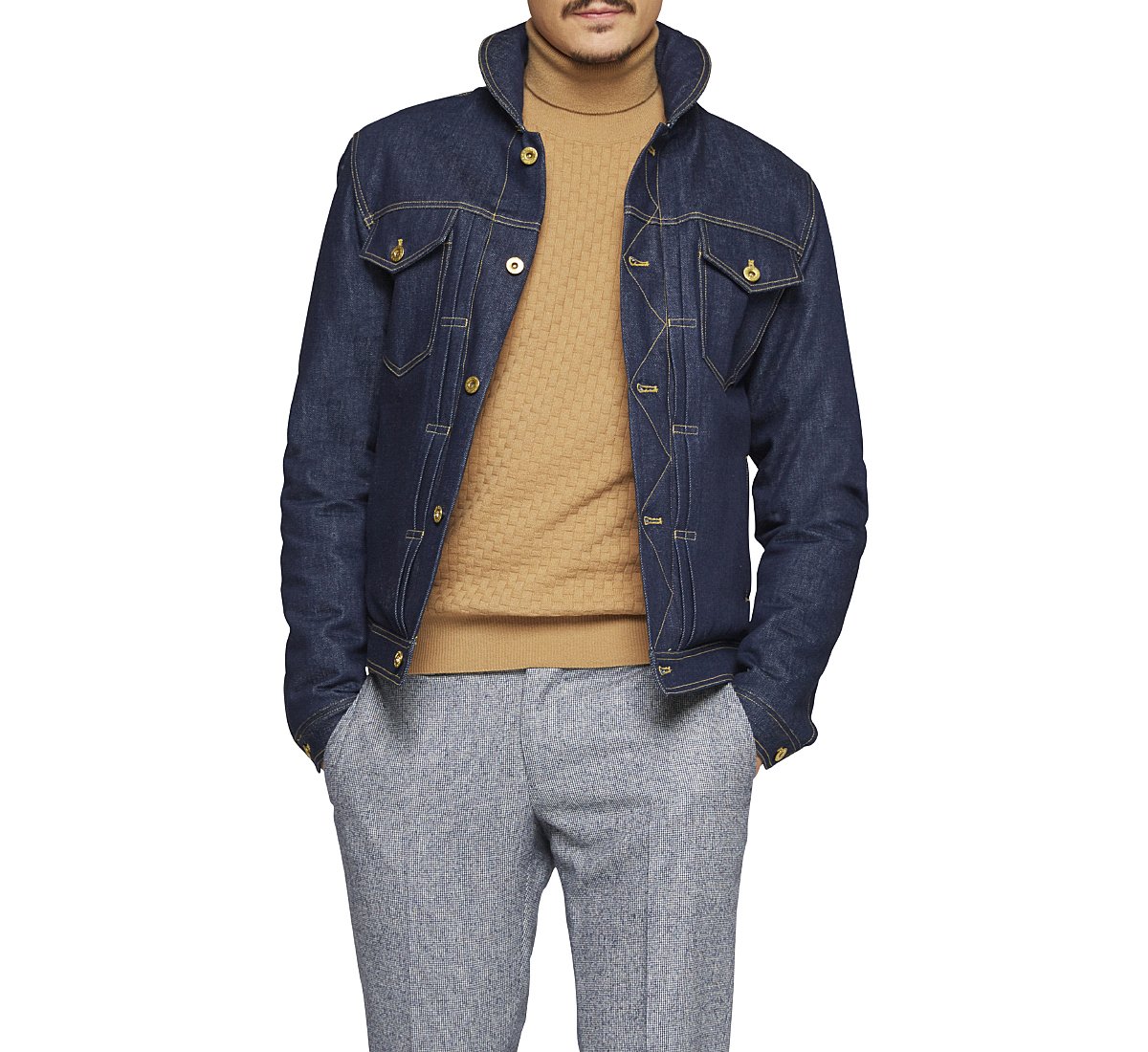 Giubbotto denim imbottito