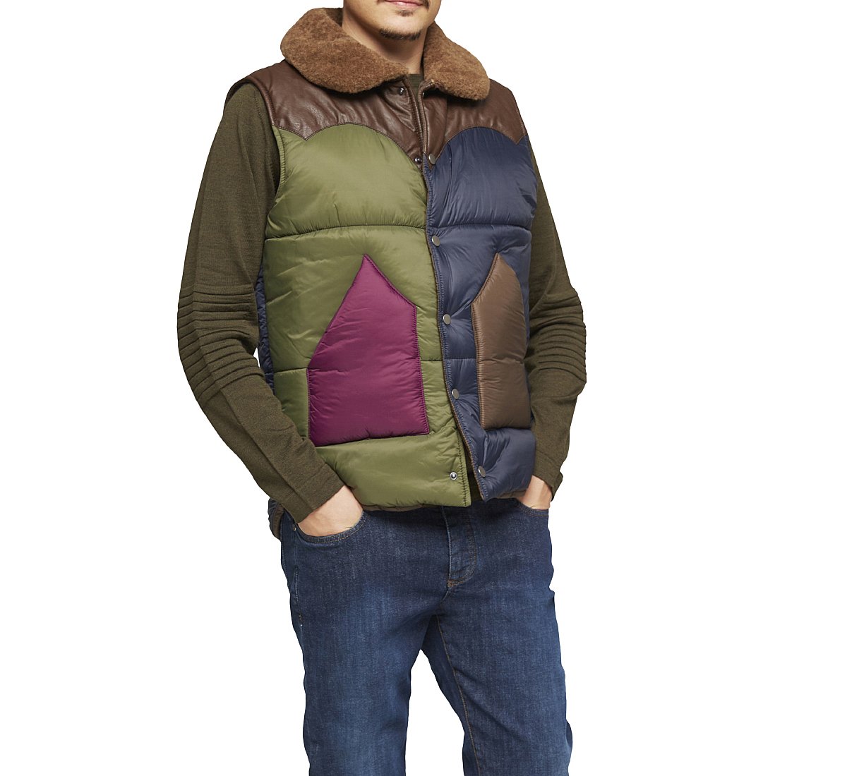 Gilet imbottito in tessuto