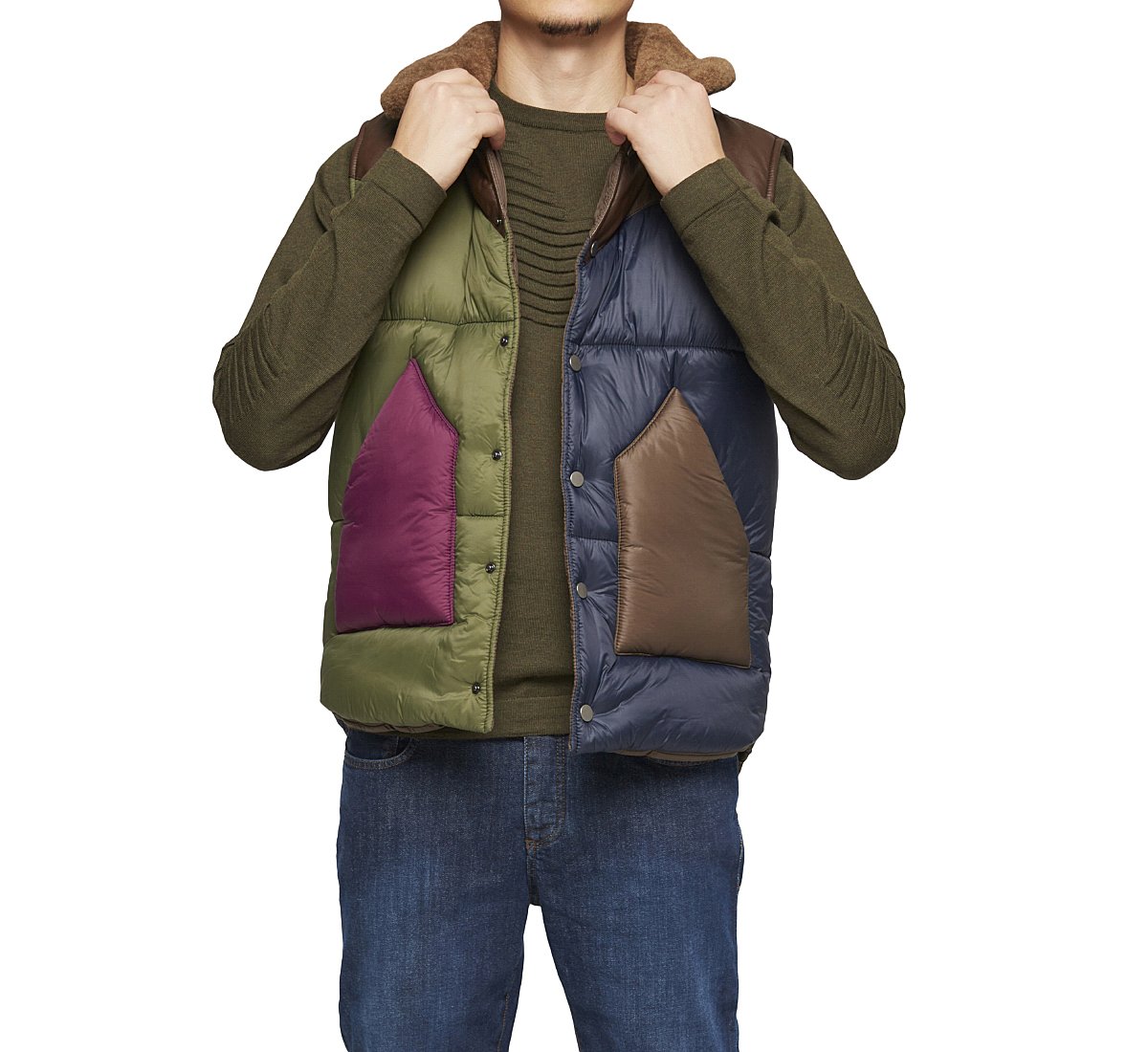 Gilet imbottito in tessuto