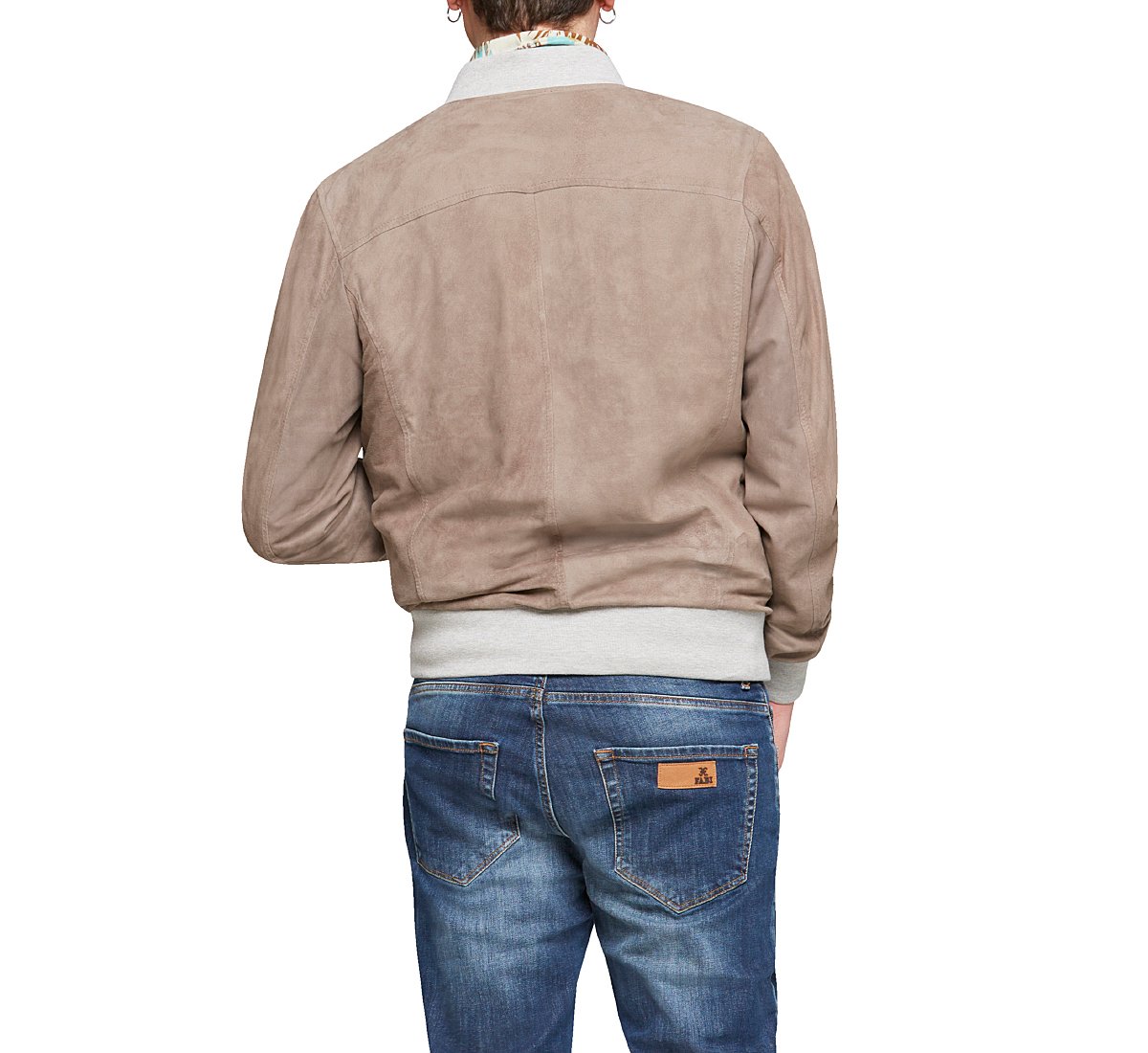 Giubbino in pelle scamosciata