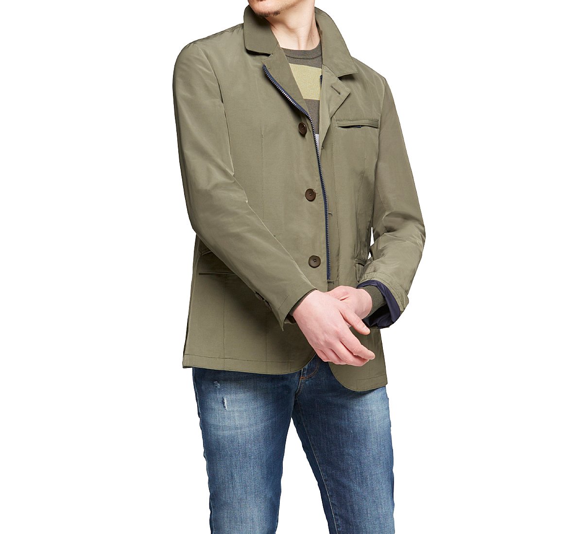 Blazer colletto revers in cotone