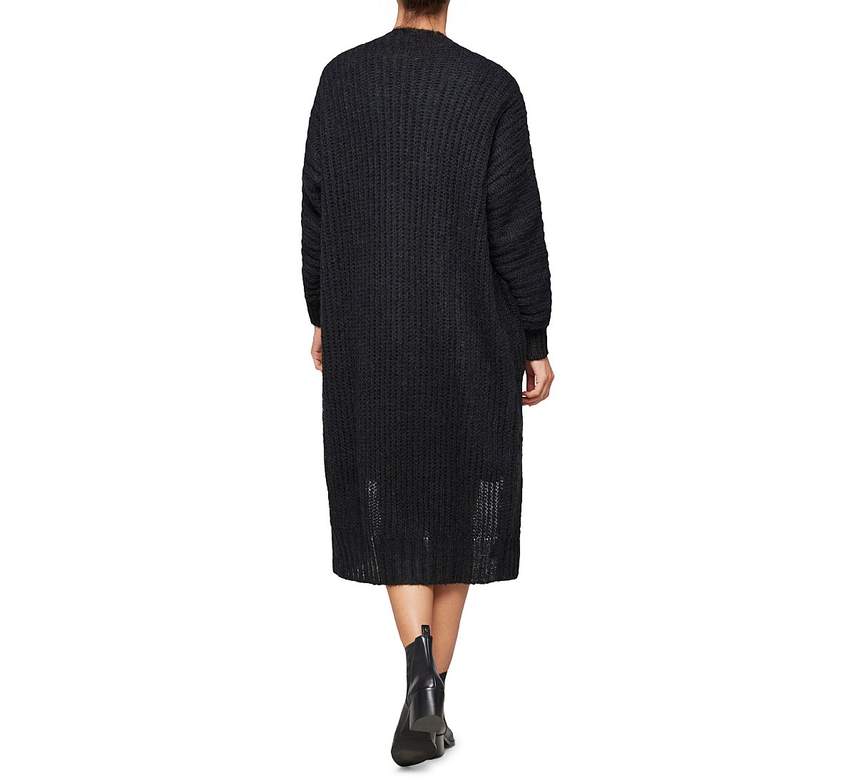 Cardigan con finitura a coste