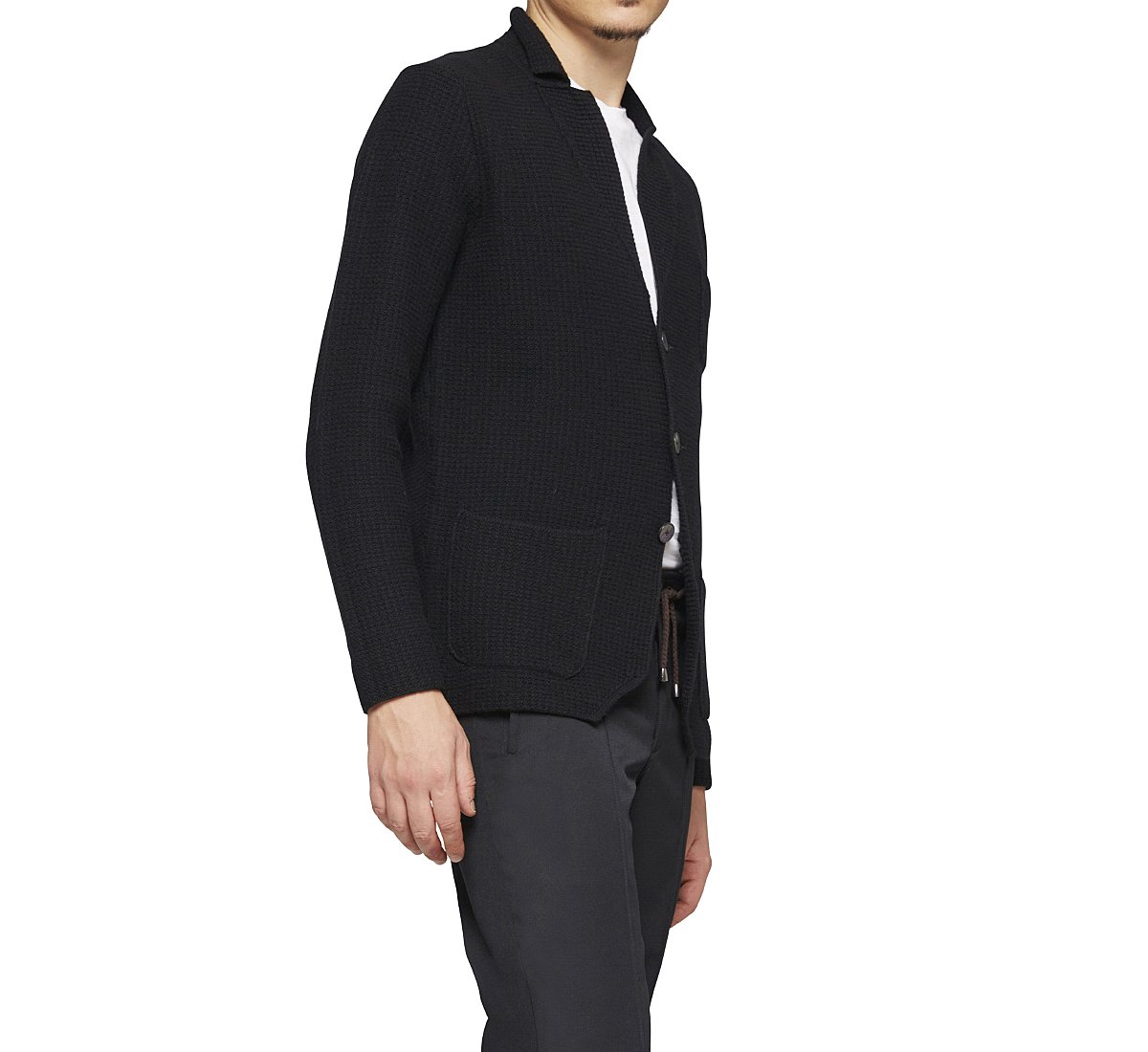 Cardigan stile blazer in lana