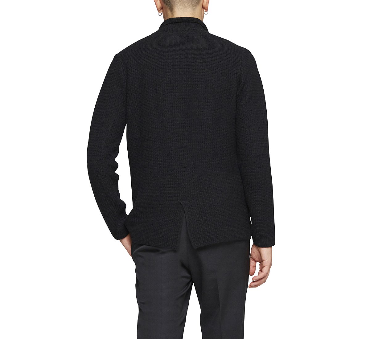 Cardigan stile blazer in lana