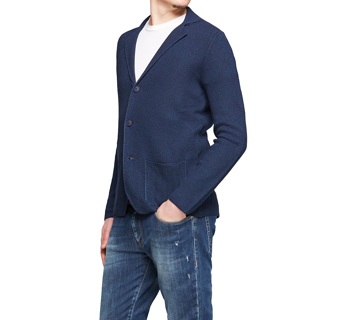 Blazer colletto revers in cotone