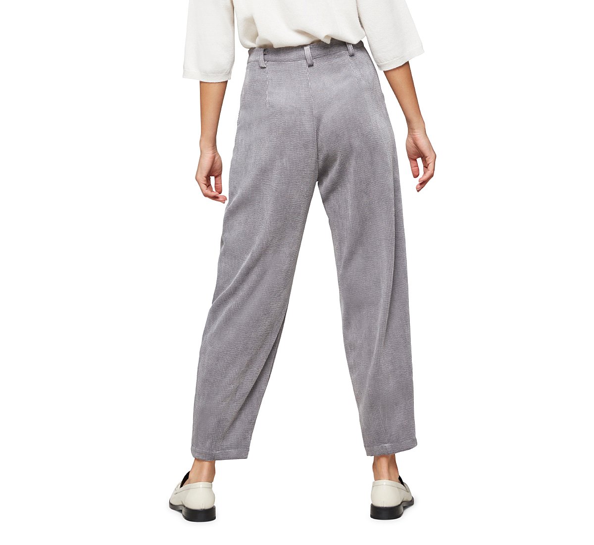Oversized velvet trousers