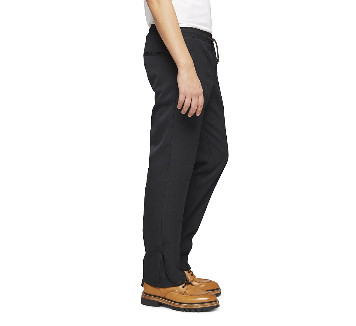 Pantaloni carrot fit in lana