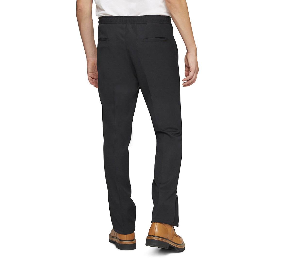 Pantaloni carrot fit in lana