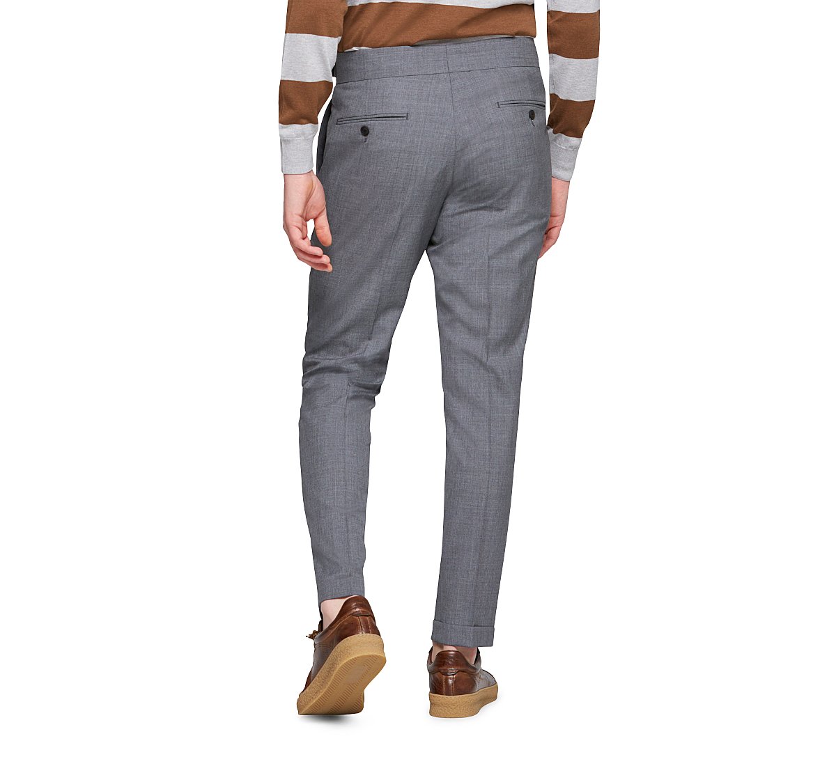 Pantaloni con fibbie laterali