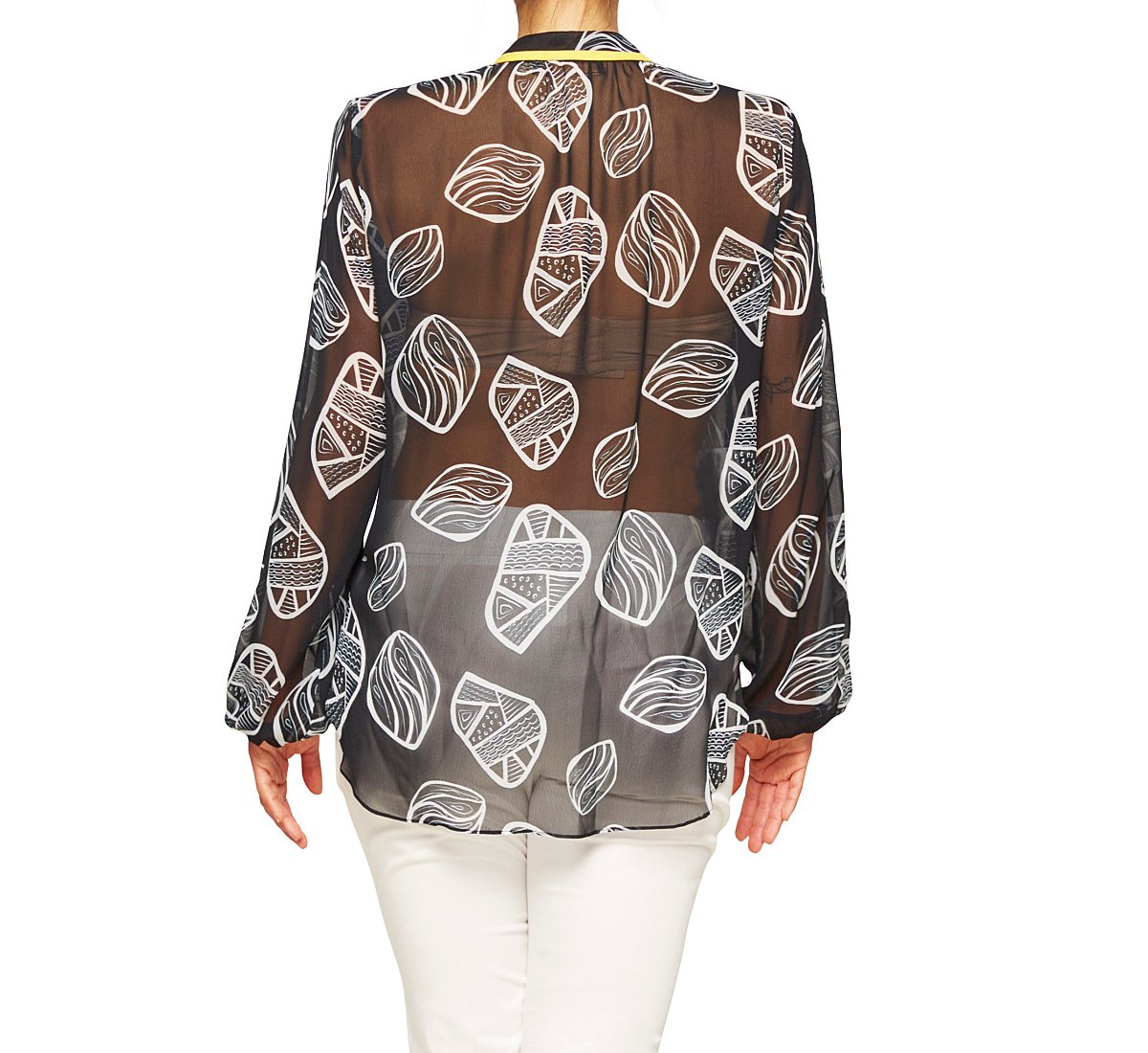Camicia in morbida viscosa trasparente
