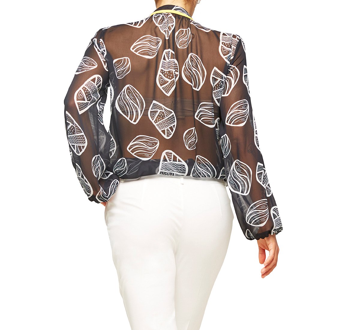 Camicia in morbida viscosa trasparente