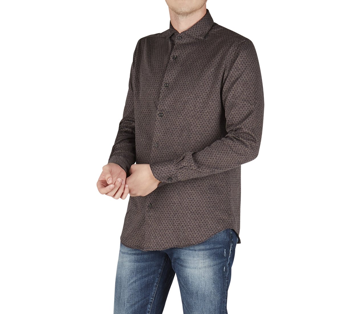 Camicia in cotone jersey