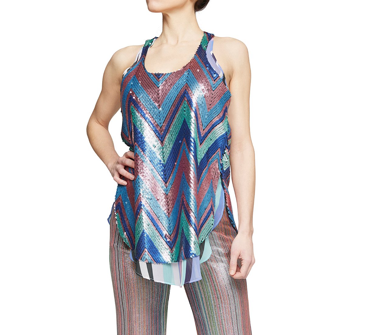 Tank top covered in sequins