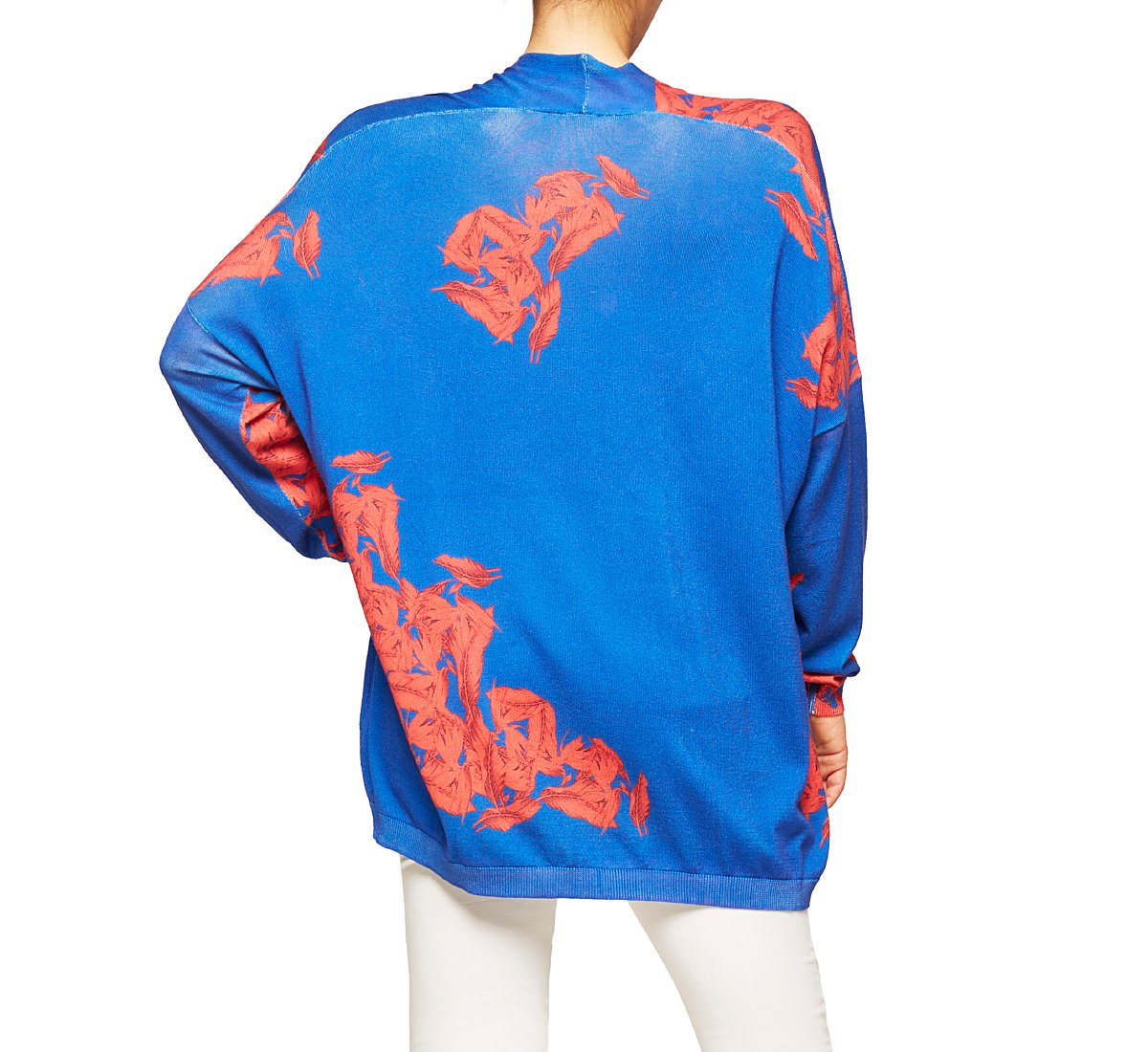 Cardigan extra large in cotone e viscosa