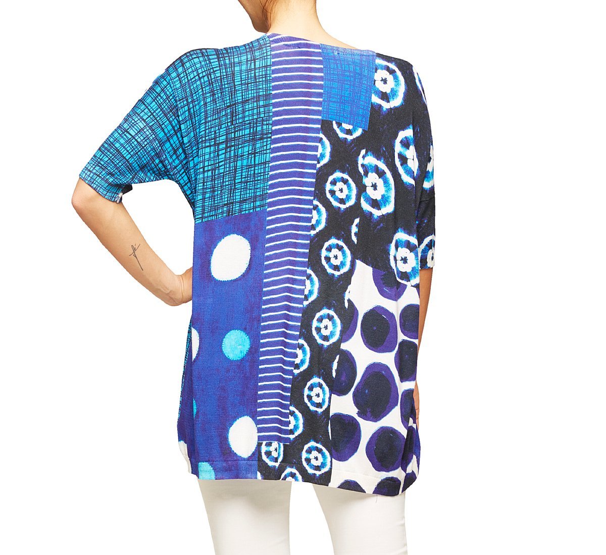 Maglia extra large in cotone e viscosa