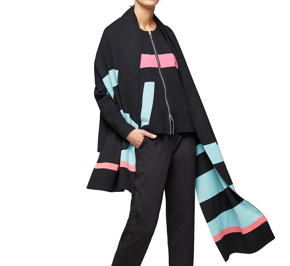 Oversized black cardigan