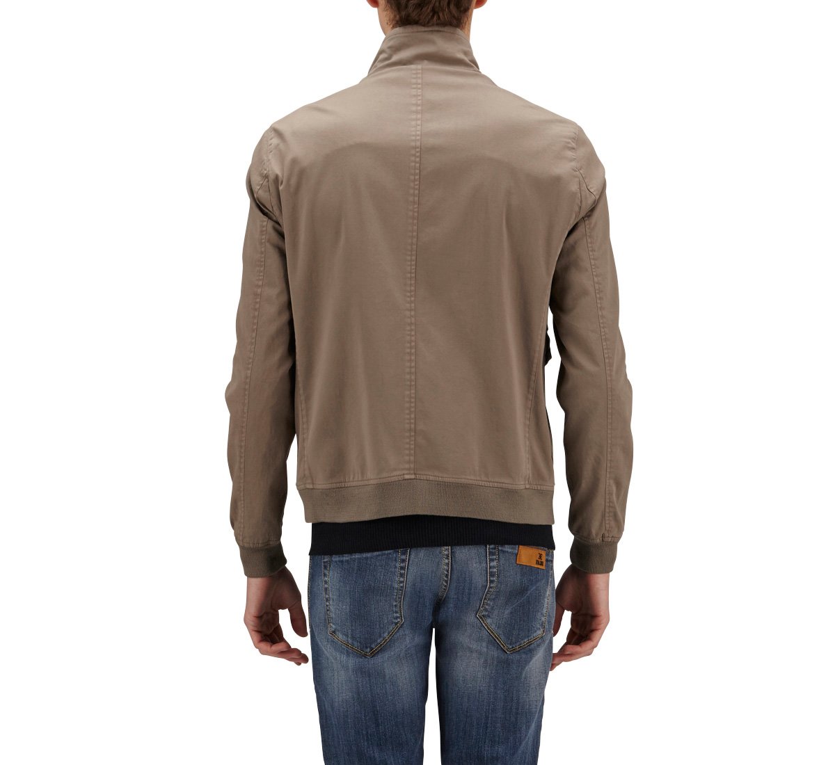 Bomber in cotone stretch