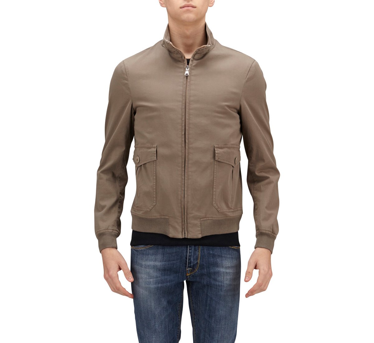 Bomber in cotone stretch