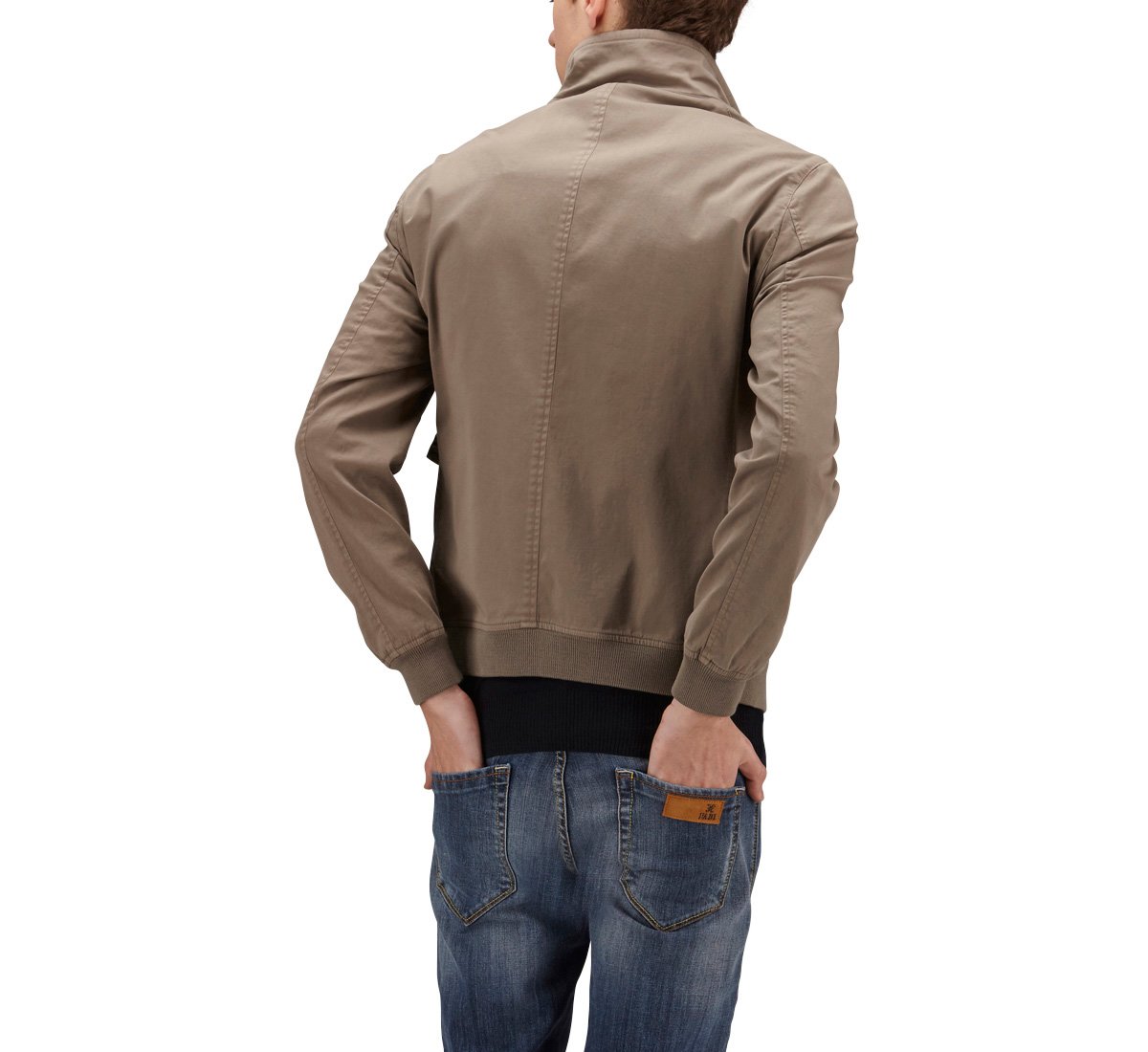 Bomber in cotone stretch