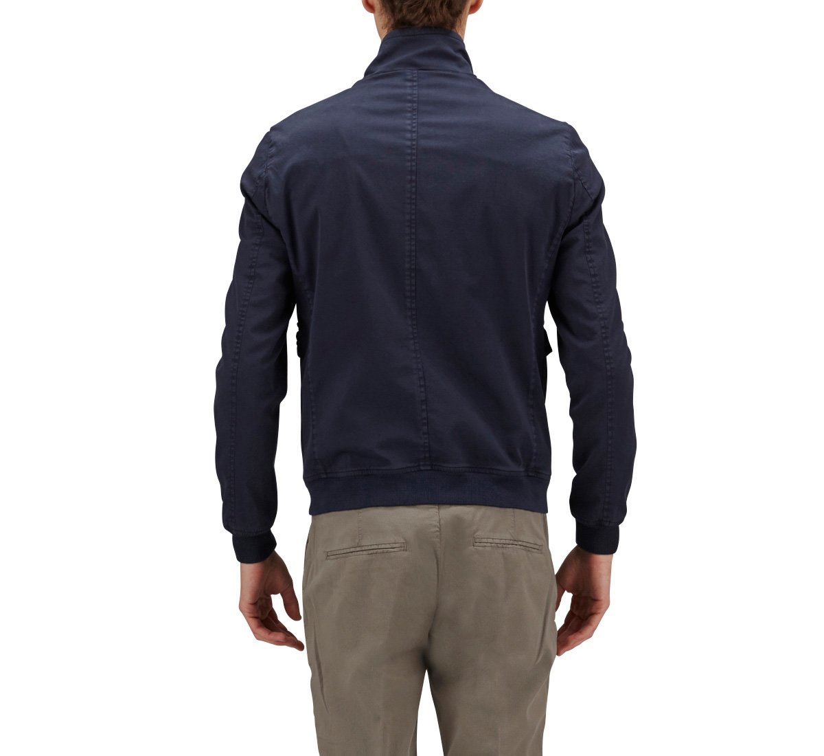 Bomber in cotone stretch