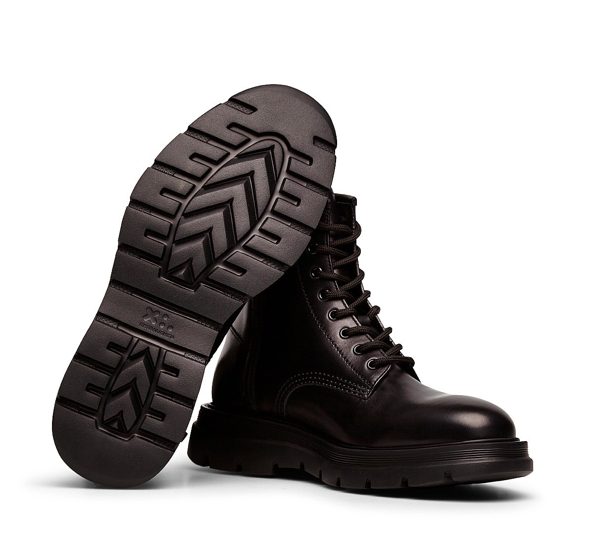 Calfskin combat boots