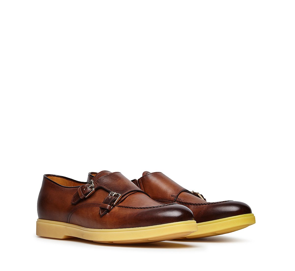 Double calfskin buckle