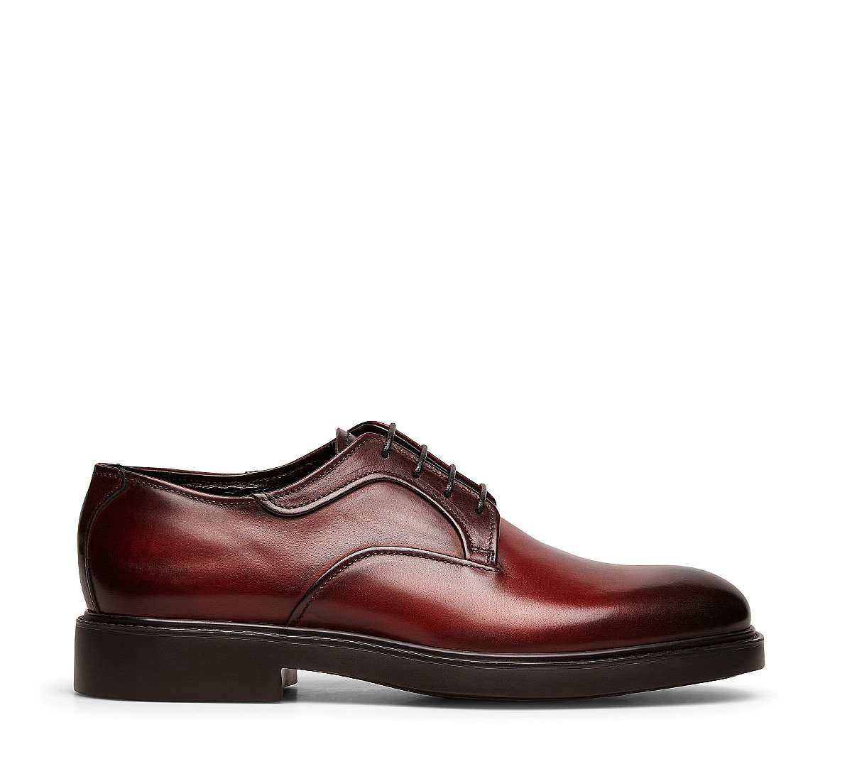 Four-eyelet derbies in buffed calfskin