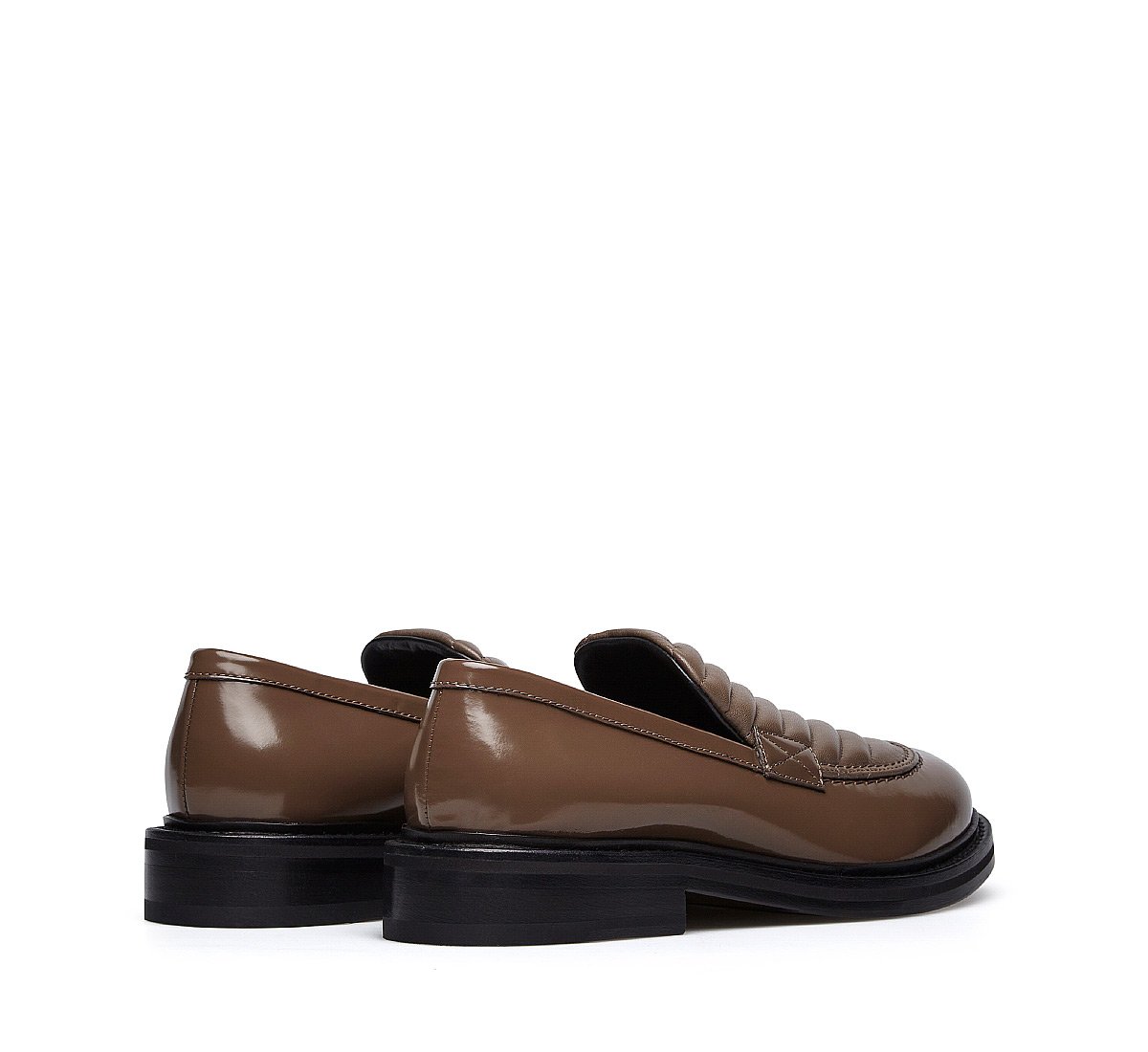 Moccasins in brushed calfskin and nappa