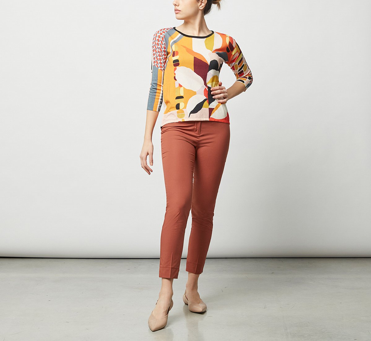 Pantalone in tessuto elasticizzato