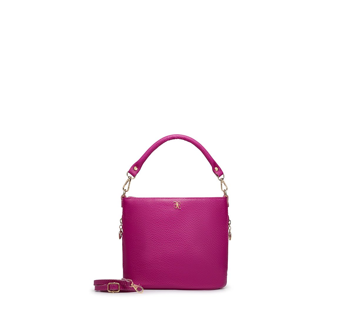 Leather bucket bag