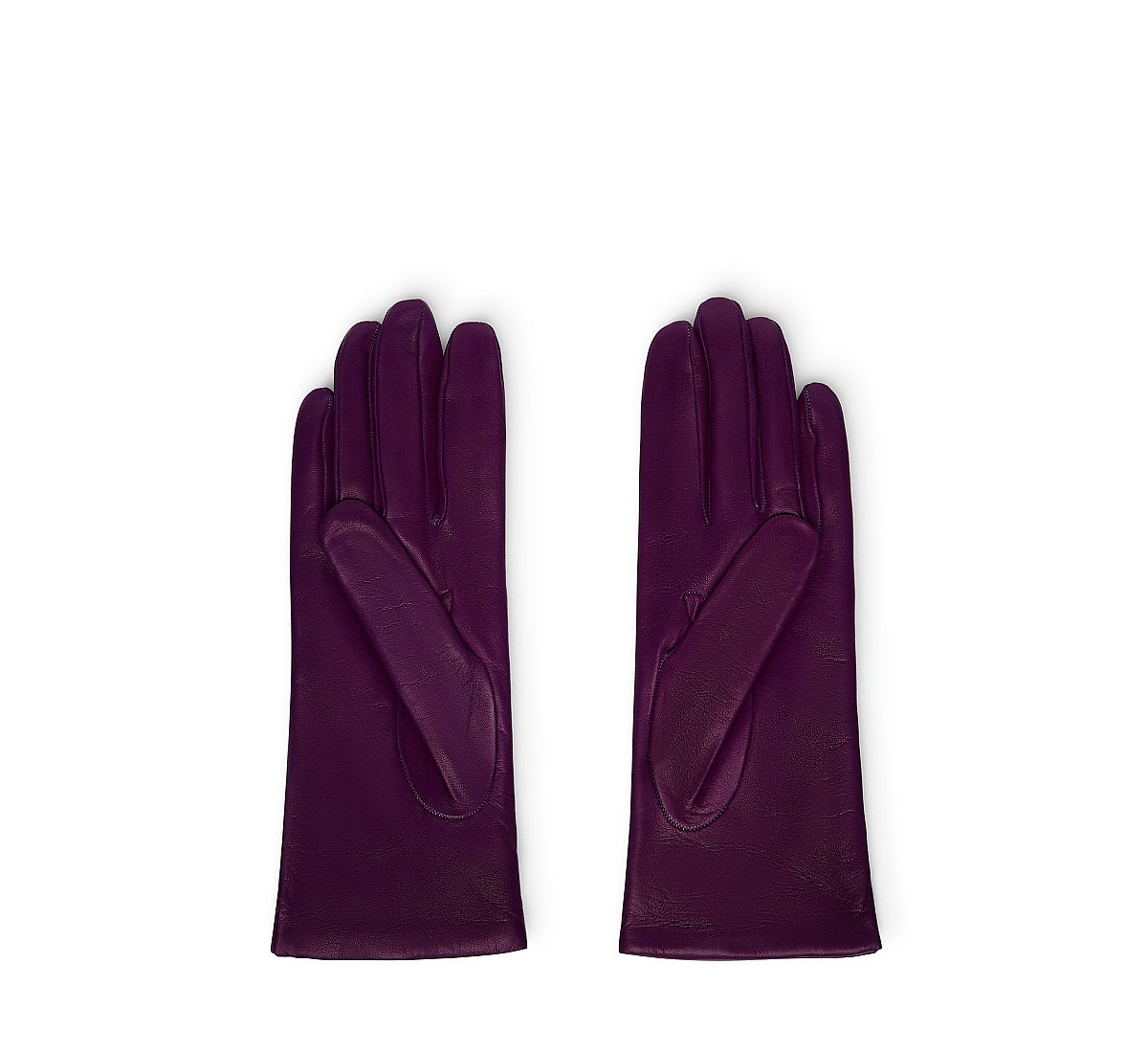 Purple leather gloves