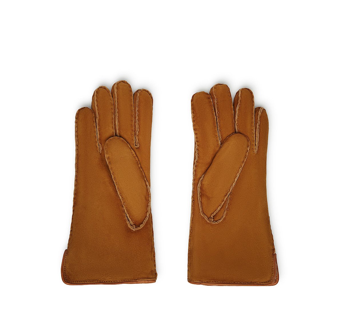 Brown suede gloves