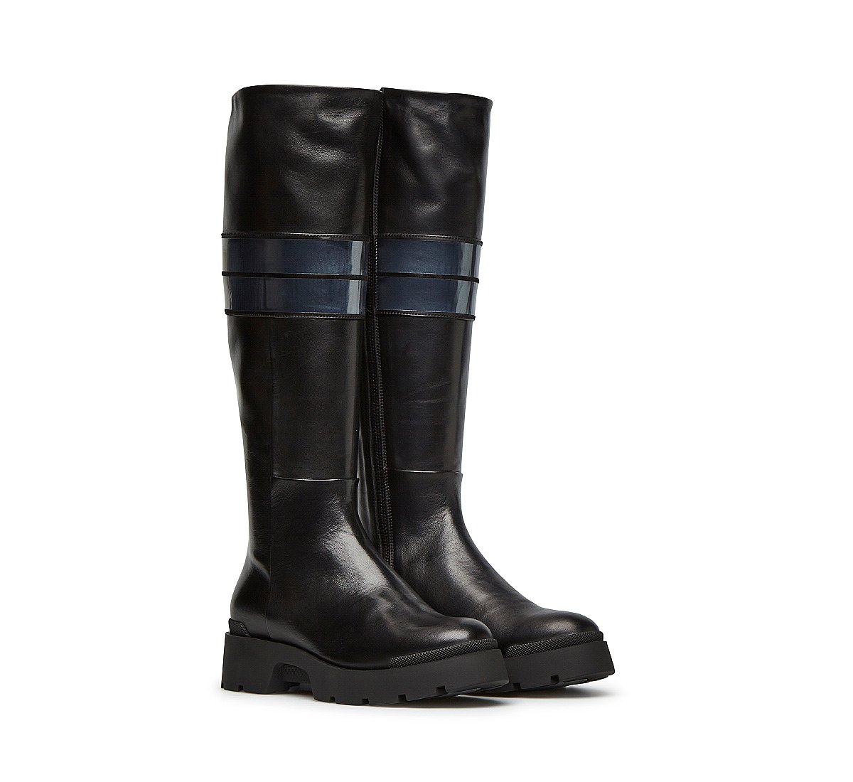 Boots in fine brushed calfskin