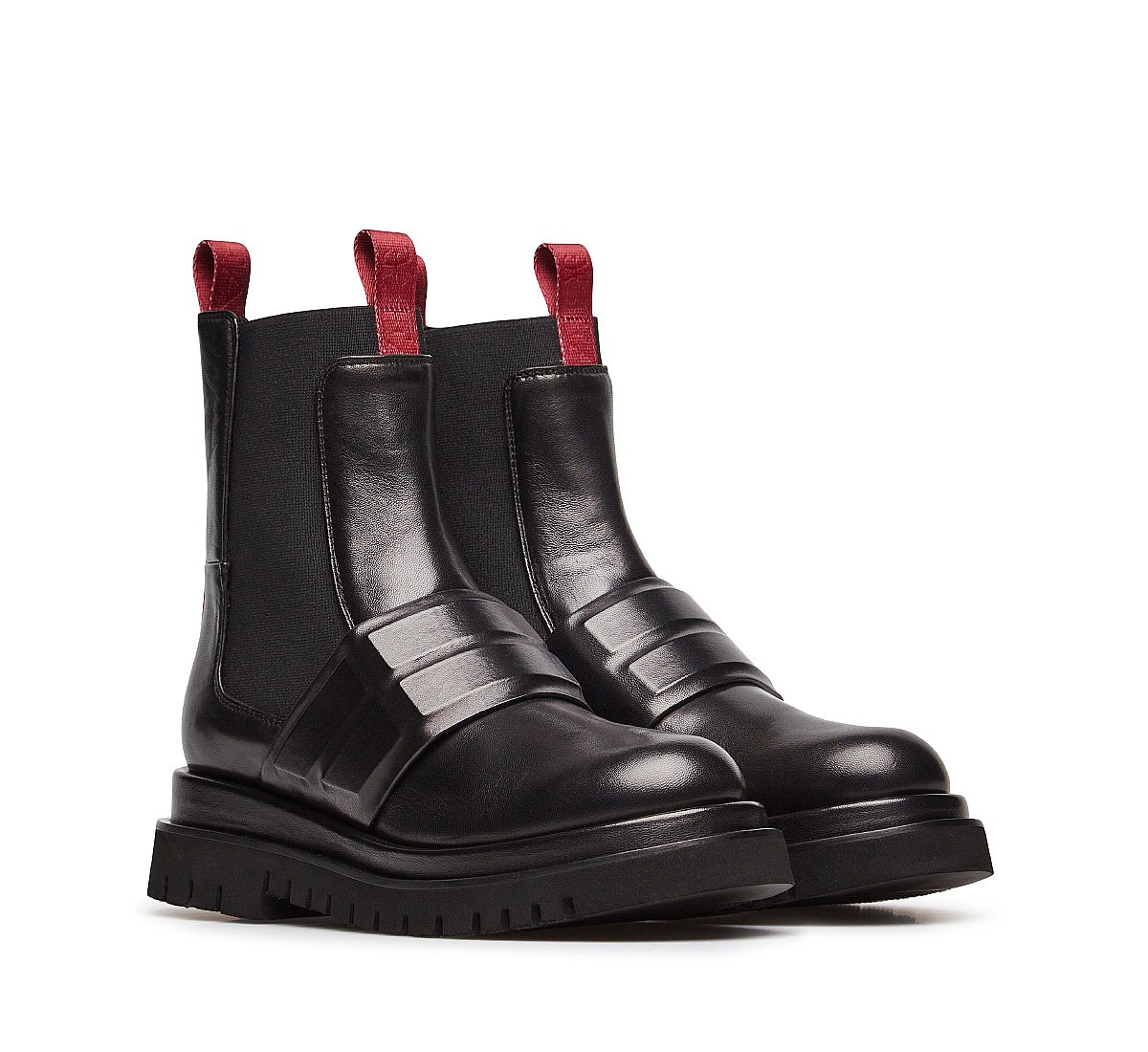 Nappa biker boots