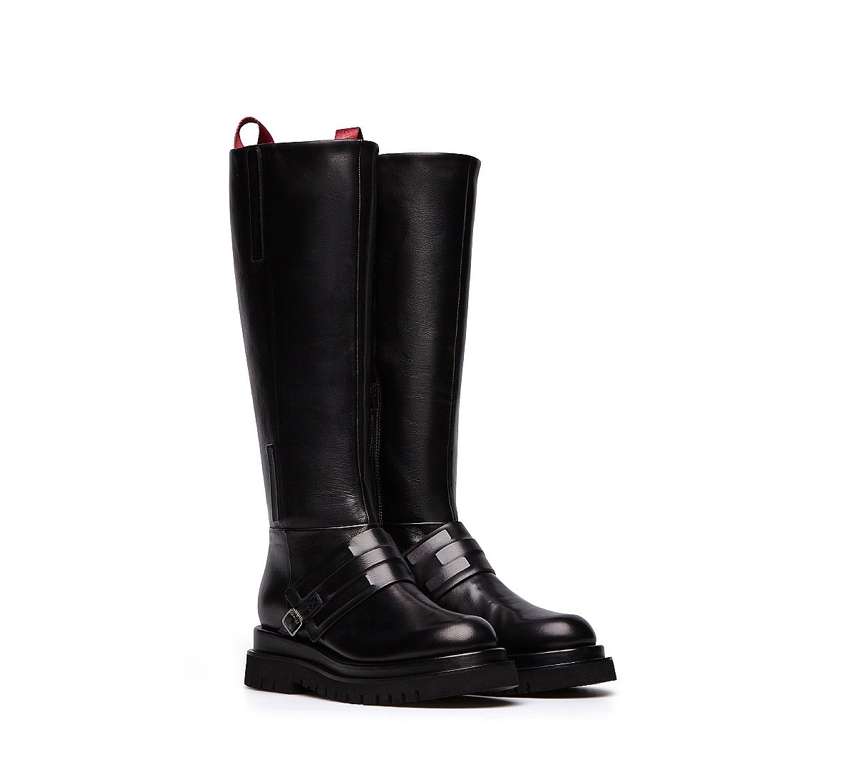 Stivale biker in nappa