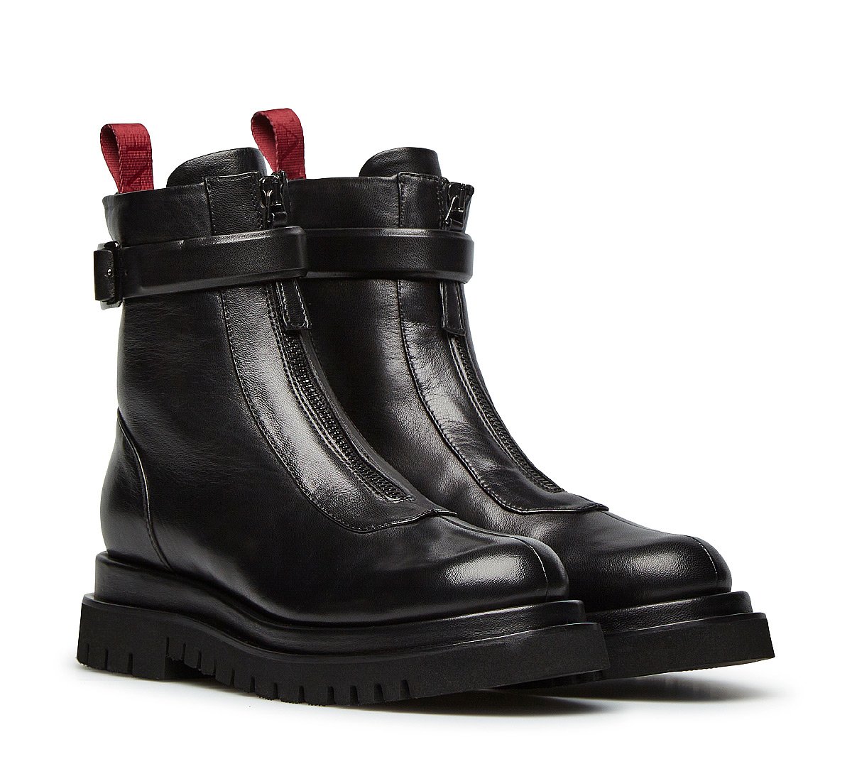 Soft nappa leather ankle boots