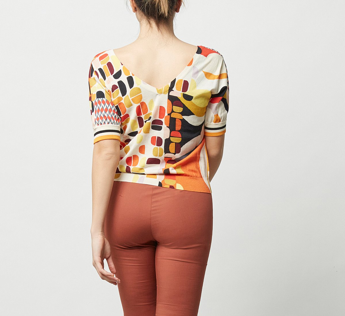 Maglia in cotone a fantasia